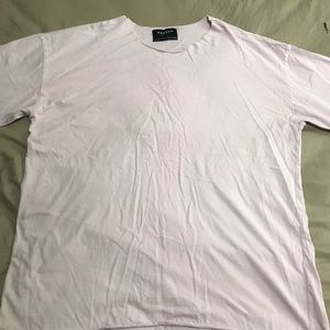 Plain Pink Raw Cut Boxy Fit Shirt by PacSun